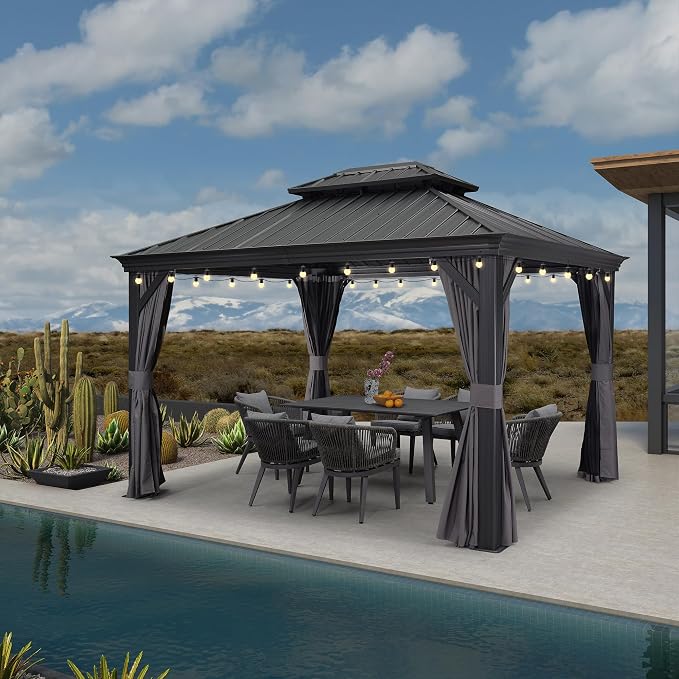 PURPLE LEAF 10' X 12' Hardtop Gazebo by PURPLELEAF