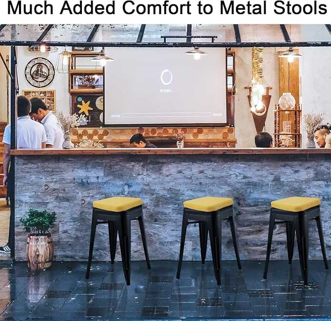 BUYUE Enhanced Anti-Slip Magnetic Bar Stool Cushion 1 Piece, Luxury PU Leather - Image 3