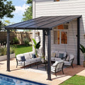 Aoxun 8’x10’ Gazebo, Wall Mounted Gazebos Pergola on Clearance, Outdoor Patio by Aoxun