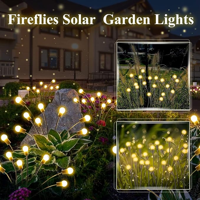 10-Pack Solar Garden Lights, 80 LED Solar Lights Outdoor - Image 9