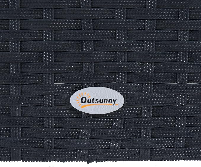 Outsunny 4 Piece Wicker Patio Furniture Set - Image 9