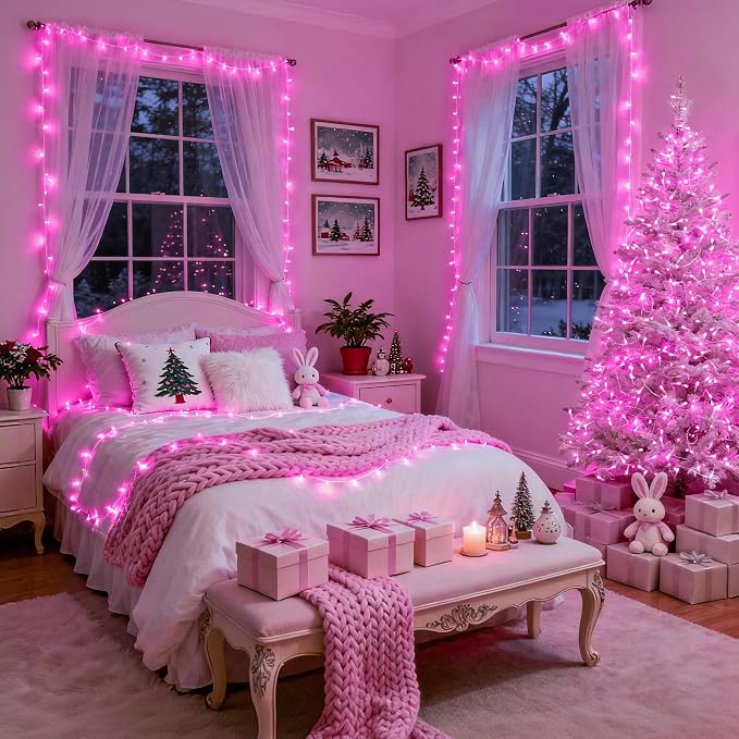 JMEXSUSS 66 Ft Connectable Pink Lights - Image 2