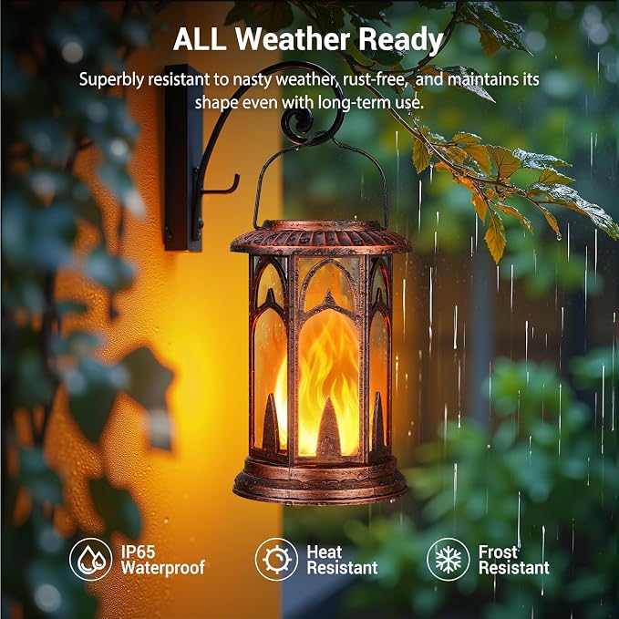 KOOPER Taller Solar Lanterns Outdoor Waterproof Hanging Solar Lantern Lights - Image 6