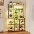 C2 Plant Stand Indoor with Grow Lights, Indoor Tiered Metal Plant Stand 70.87" by CYXPHION