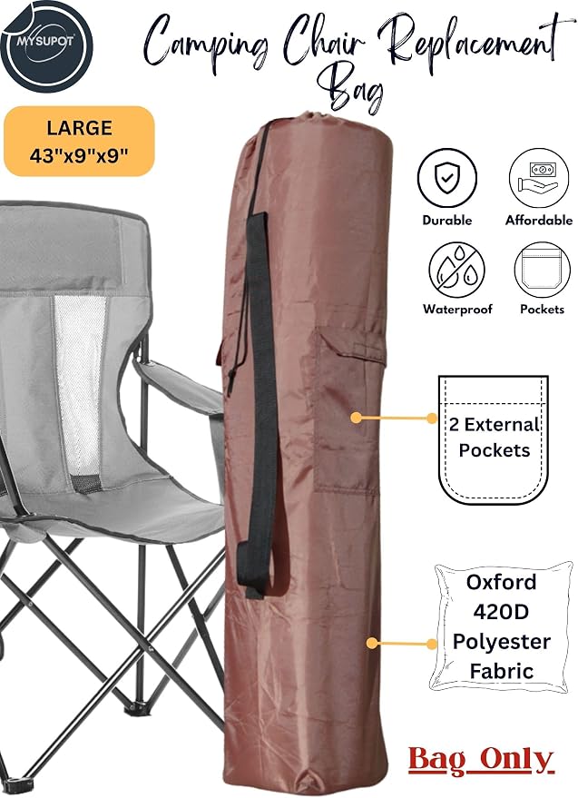 43"x9"x9" Replacement Bag for Folding Camping Chair, Camp Chairs, Yoga Mat - Image 2