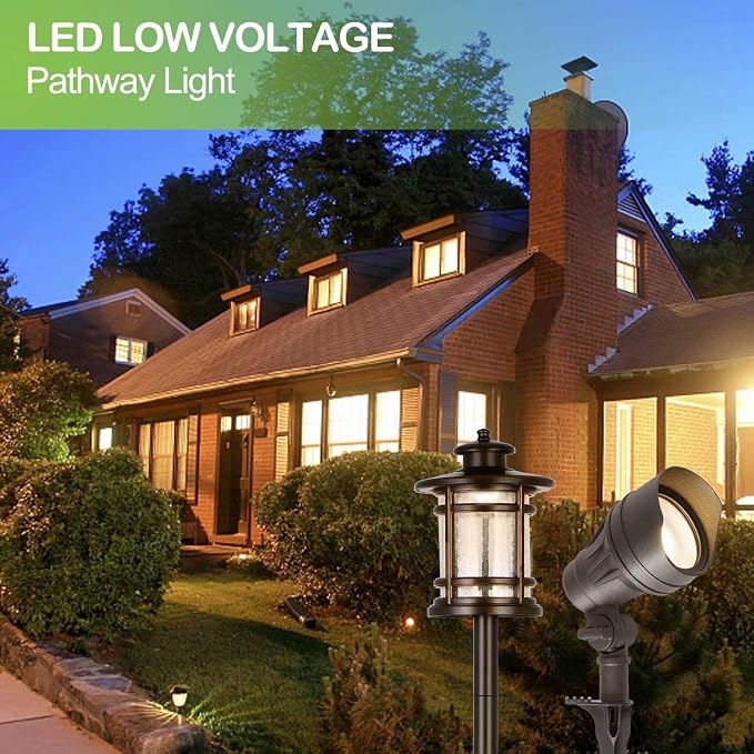 hykolity 8 Pack Low Voltage LED Landscape Kits, 12V-24V Pathway Flood Light Kits - Image 9