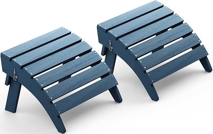 SERWALL Folding Adirondack Chair Footrest Set of 2, Adirondack Ottomans Without by SERWALL