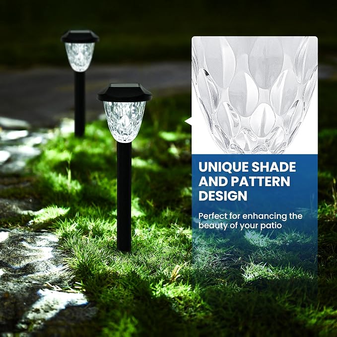 GIGALUMI 10 Pack Solar Lights Outdoor, Solar Pathway Lights - Image 2
