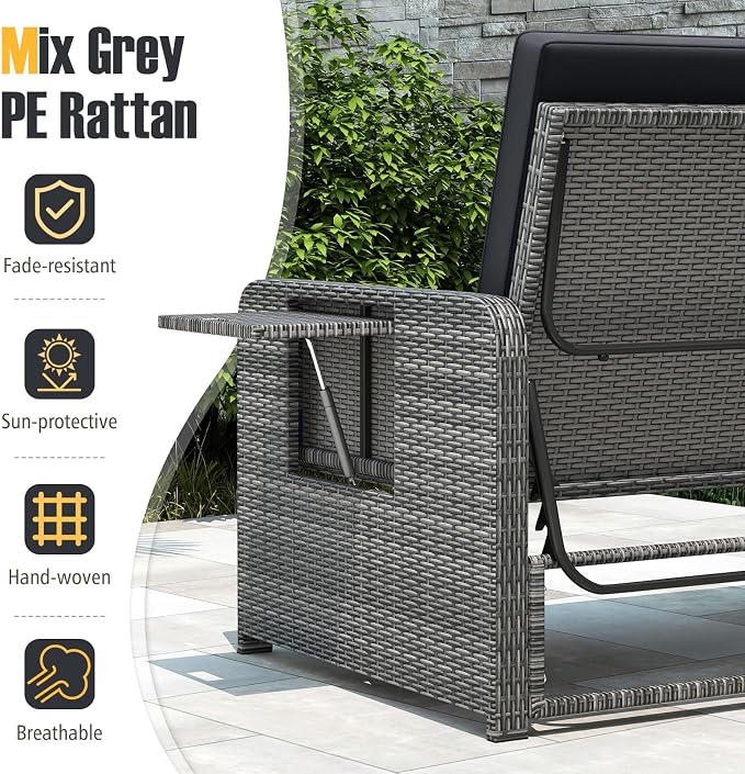 RELAX4LIFE Wicker Patio Outdoor Daybed - Image 8