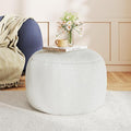 Round Stuffed Pouf Ottoman for Foot Rest, A Round Modern Foam Filled Poufs by Gericco