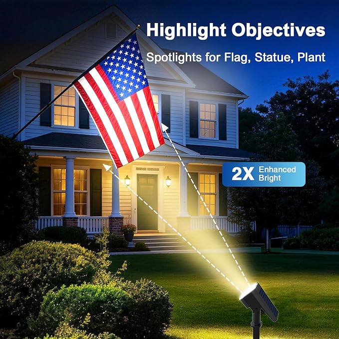 Solar Lights Outdoor Waterproof IP65, Super Bright LED - Image 2