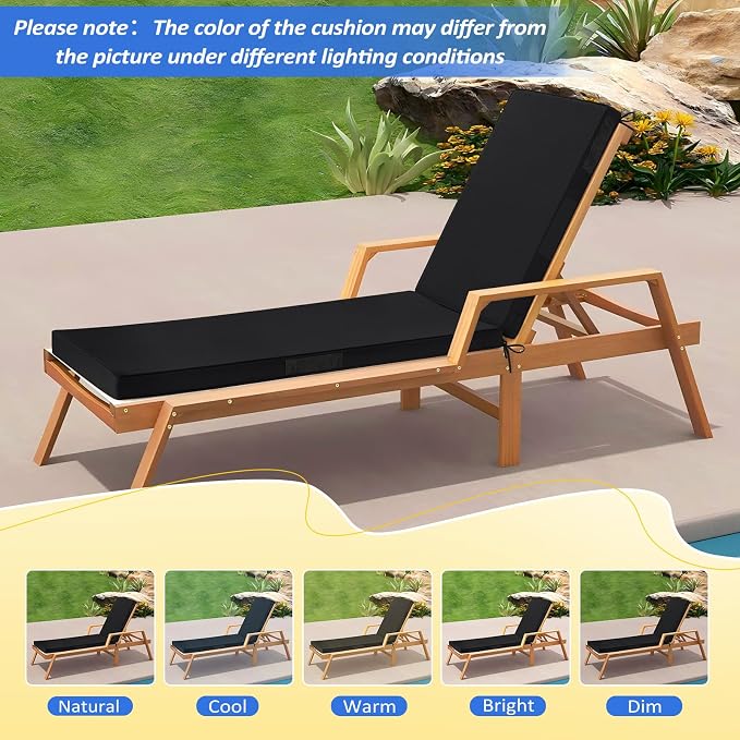 Basic Beyond Chaise Lounge Cushions Outdoor, 3-Layer Waterproof Outdoor - Image 6