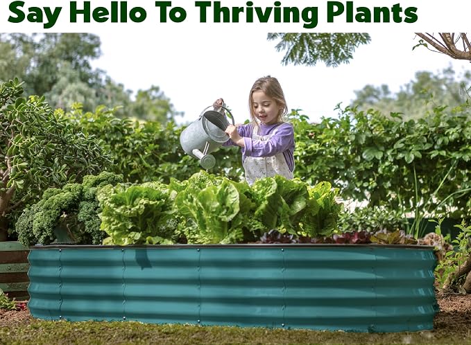 Plant & Plot Galvanized Raised Garden Beds Outdoor // 6×3×1 ft Planter Raised - Image 4