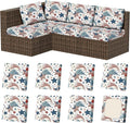 8Pcs Square Small Stretch Patio Cushion Covers, Couch & Sofa Replacement by VORSHAPE