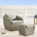 CHITA 2 Pieces Patio Wicker Furniture Set, Outdoor Rattan Chair Set by CHITALIVING