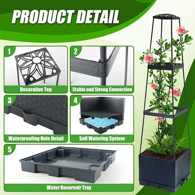 2 Packs Raised Garden Bed Tomato Planter Box - Image 4