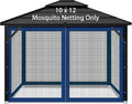 Gazebo Replacement Mosquito Netting Outdoor Universal Gazebo Canopy 4-Panels by Iheqard