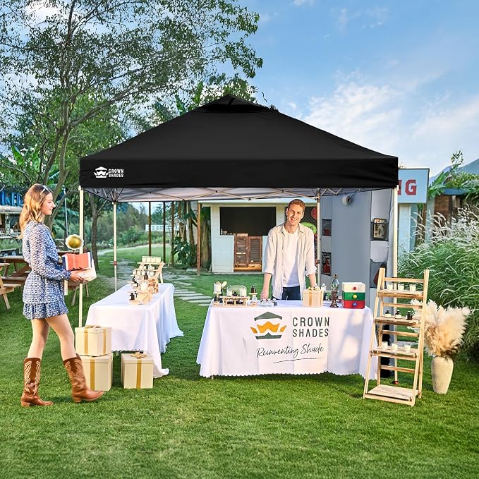 CROWN SHADES Canopy Tent, 10 x 10 Foot Portable Pop Up Outdoor Shelter - Image 3