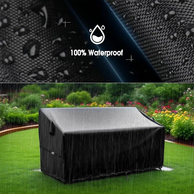 Outdoor Sofa Cover, 82 Inch Waterproof 3-Seater Paito Couch Sectional Sofa Cover - Image 4