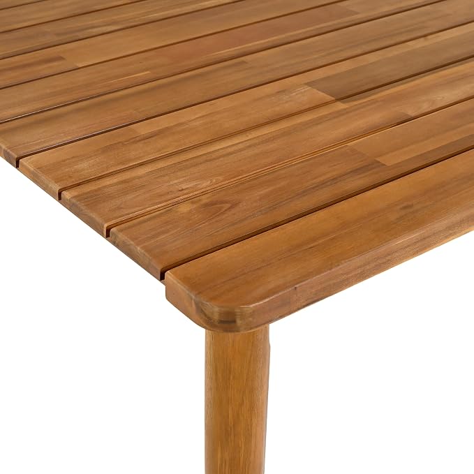 Christopher Knight Home Peggy 63" Farmhouse Patio Acacia Wood Dining Table - Image 9
