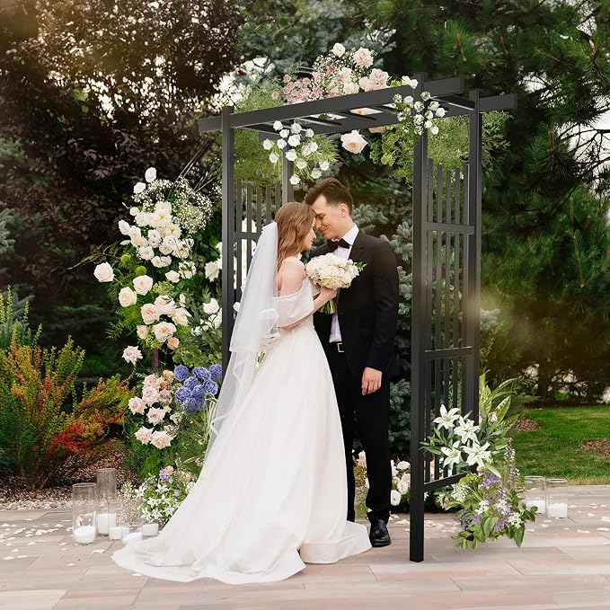 VINGLI Garden Arbor, PVC Wedding Arch - Image 2