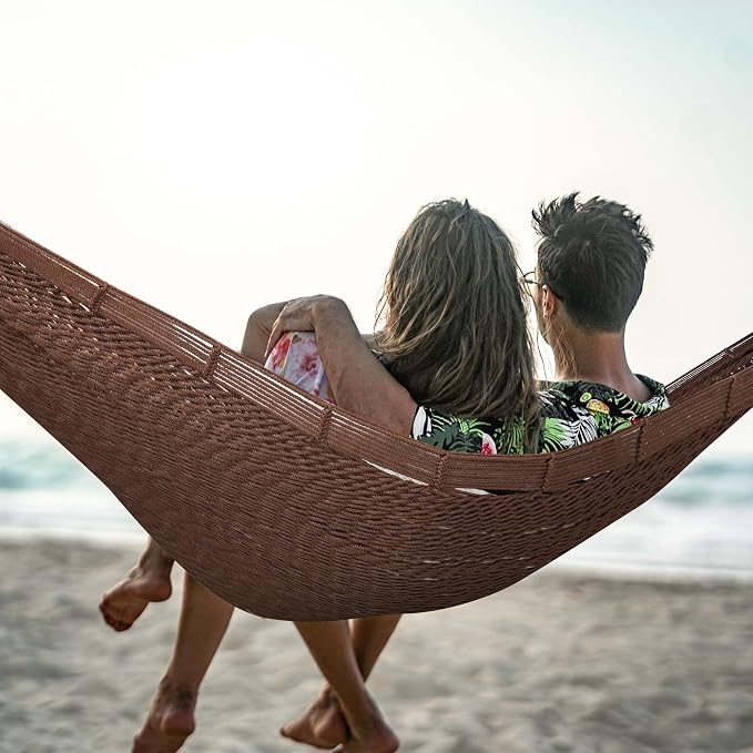 Lazy Daze Hammocks Handwoven Mayan Hammock, 10.5 FT Soft Rope Double Hammocks - Image 6