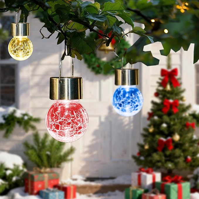SOLPEX 12 Pack Solar Outdoor Lights Decorative, Hanging Christmas Decoration - Image 3