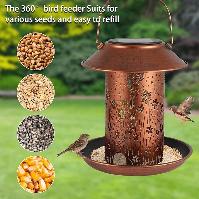 Bird Feeders for Outdoors Hummingbird Solar Lanterns Outdoor Waterproof Hanging - Image 5