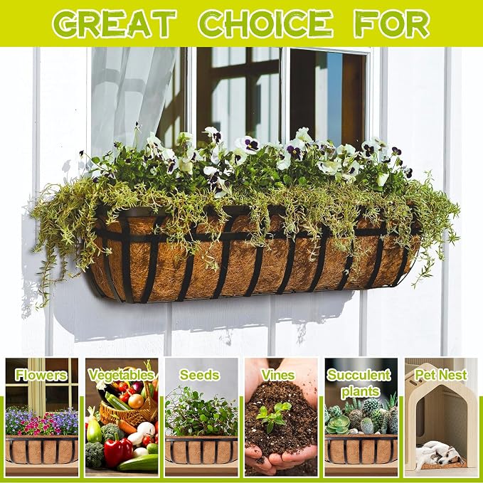 Riare 2 Pack 30 Inch Trough Coco Coir Liners - Image 6