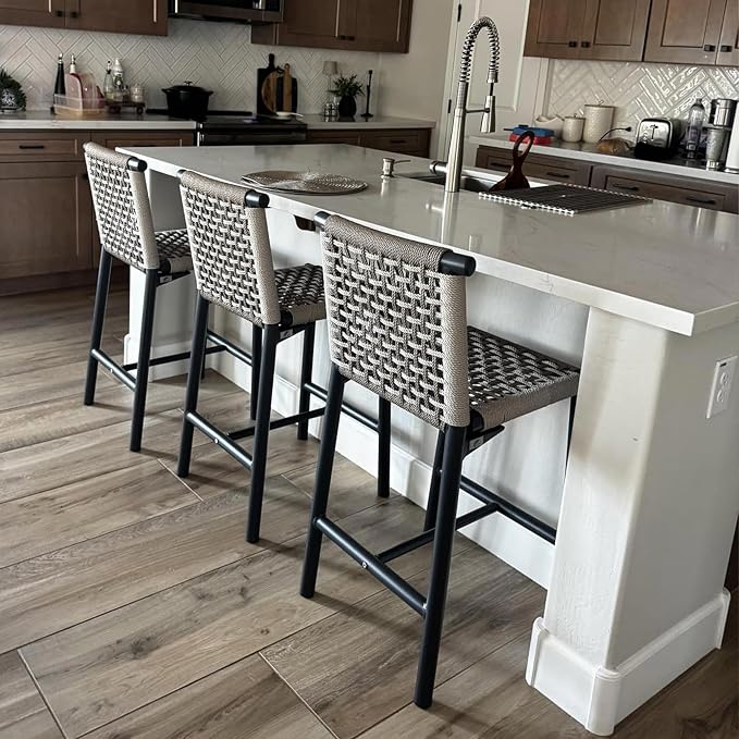 PURPLE LEAF Bar Stools Set of 2 - Image 3