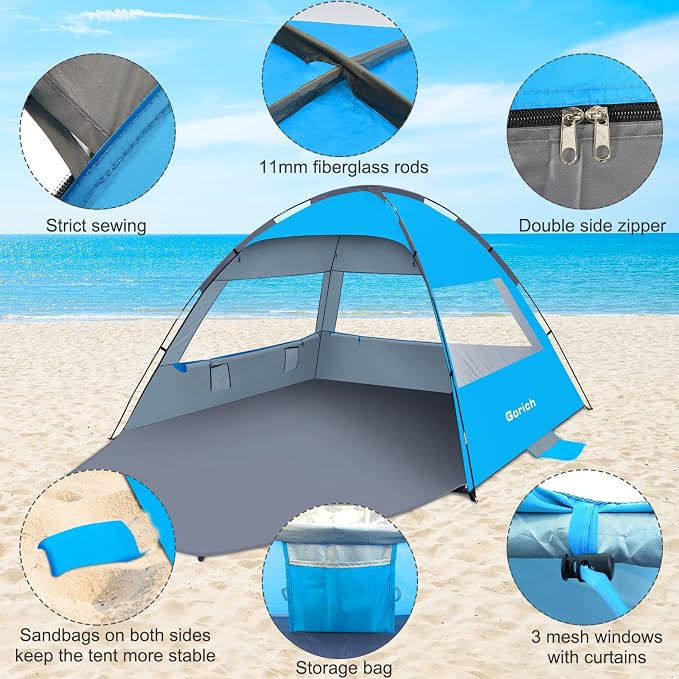 Gorich Beach Tent Sun Shelter for 3/4-5/6-7/8-10 Person - Image 5
