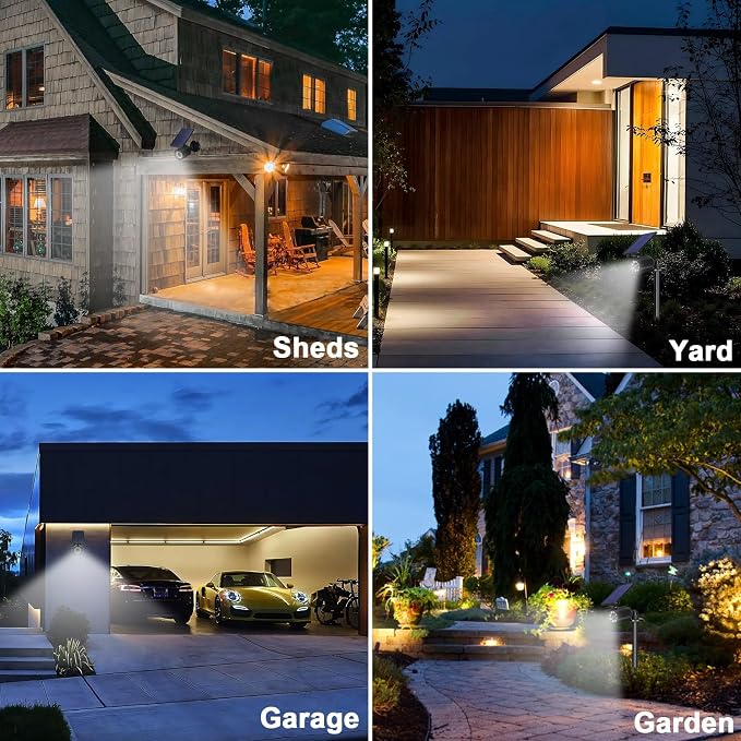 Solar Lights Outdoor Motion Sensor Flood Lights 2000LM IP67 Waterproof Security - Image 6