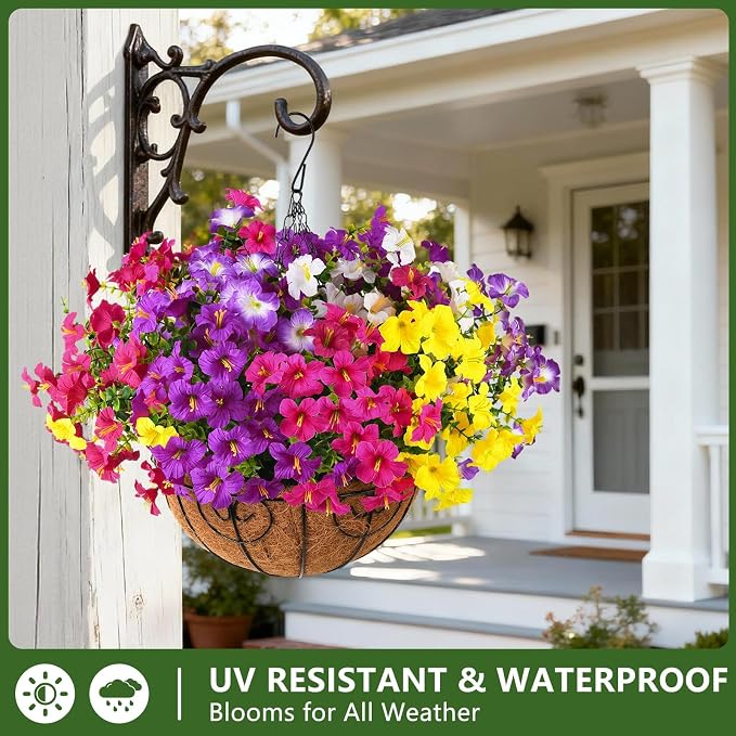 INQCMY Artificial Flowers for Outdoors Fake Plants Spring Decoration, 12 - Image 5