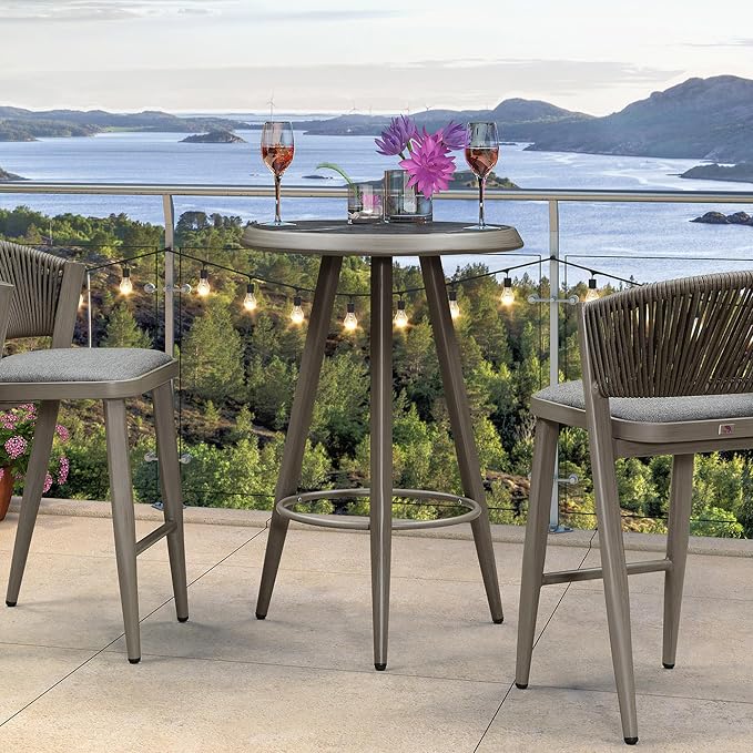 PURPLE LEAF Counter Height Bar Stools Table Dining Table - Image 9