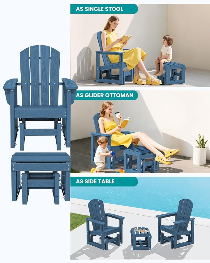SERWALL Outdoor Glider Chair - Image 5