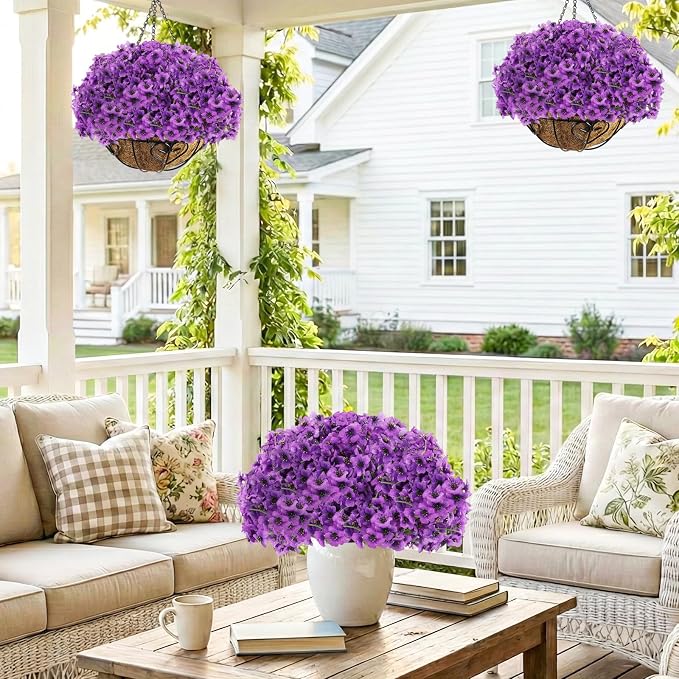 60 Pack Artificial Flowers for Outdoor Indoor Fake Plants, Faux Silk Flowers - Image 6