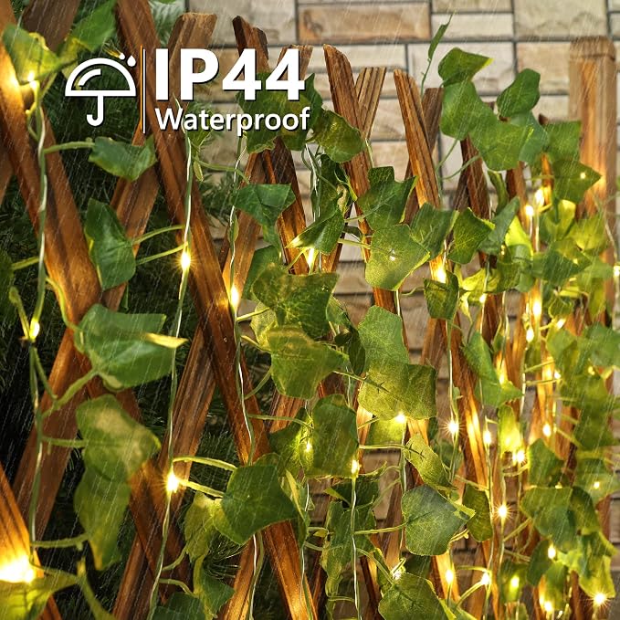 Brizled Solar Vine String Lights, 33ft 100 LED Solar String Lights, 8 Modes - Image 4
