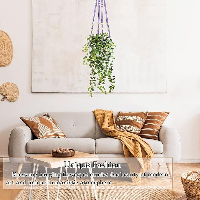 Augshy Macrame Hanging Planter, Hanging Planters - Image 5