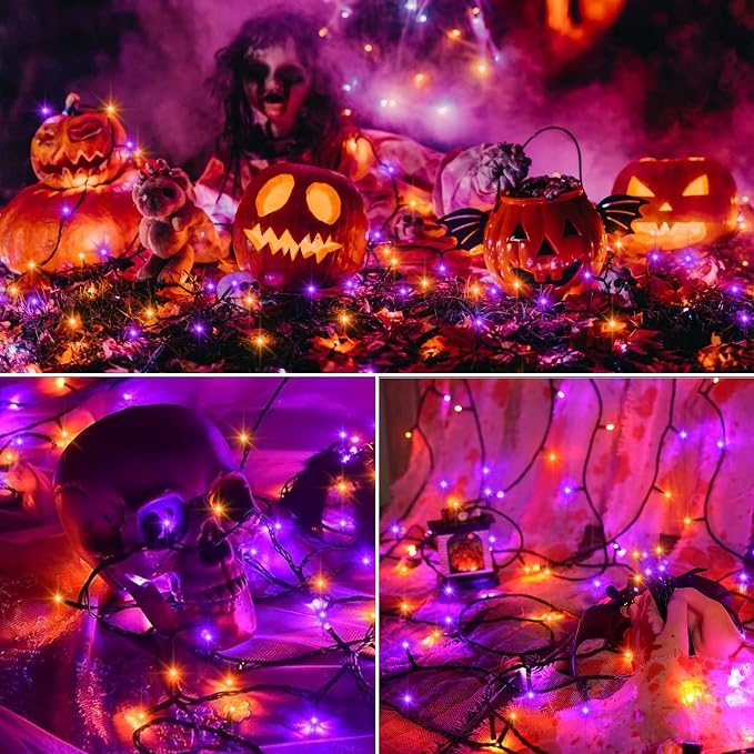 4 Pack Orange Purple Halloween String Lights Battery Operated, Each 16.4Ft 50 - Image 7