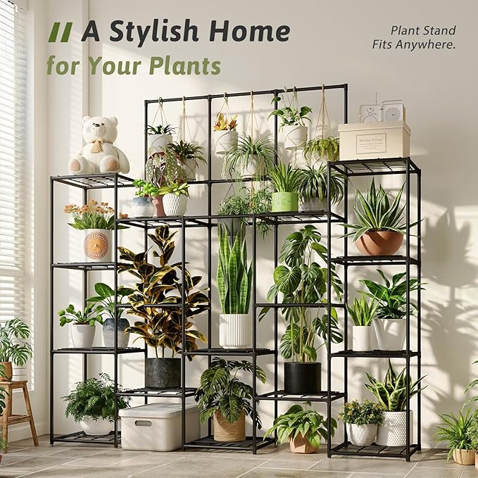 Metal Plant Stand Outdoor 63" Tall Plant Shelf - Image 4