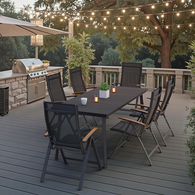70 Inch Outdoor Patio Dining Table - Image 2