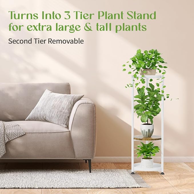 iDavosic.ly 4 Tier Corner Plant Stand Indoor, 45 Inch Tall Vertical Metal - Image 6