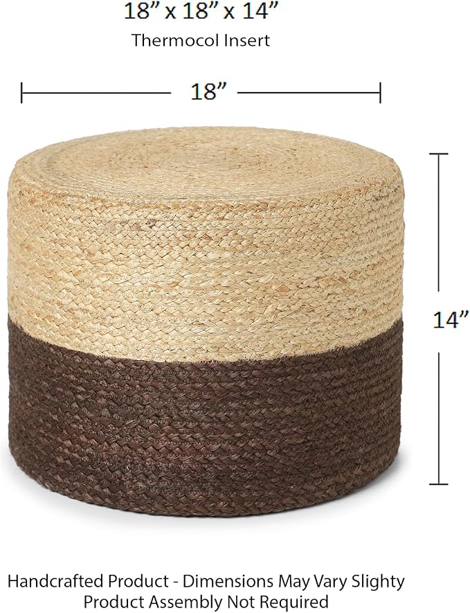 REDEARTH · Cylindrical Pouf Foot Stool Ottoman - Image 3