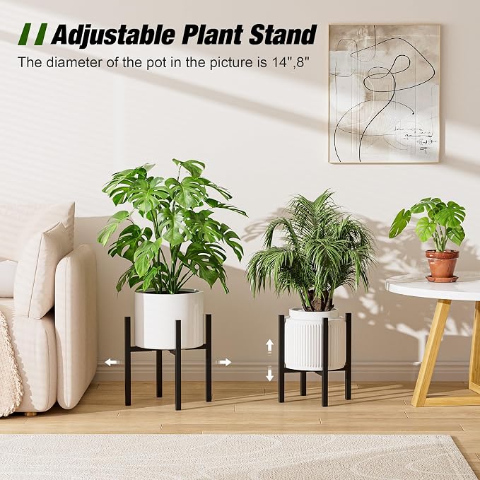 Urban Deco Adjustable Metal Plant Stand Outdoor & Indoor Planter - Image 4