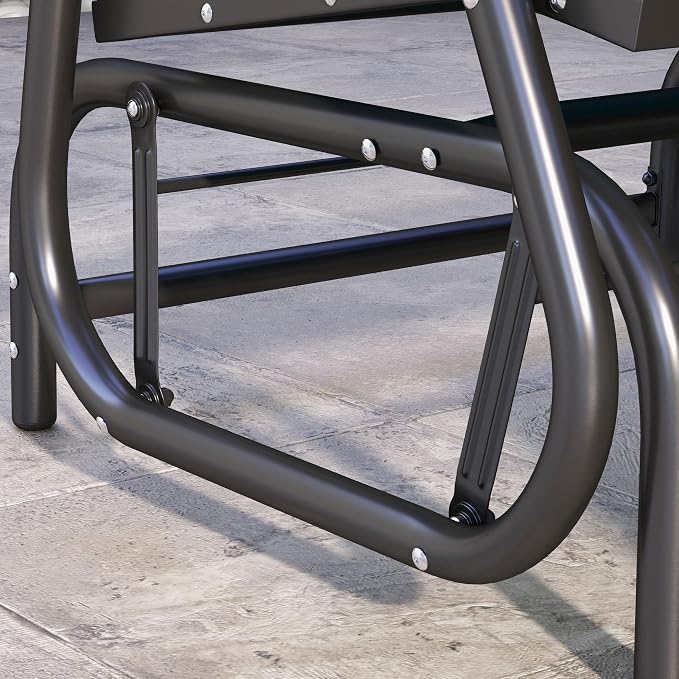 Outsunny Porch Glider, Metal Frame Swing Glider Chair - Image 9