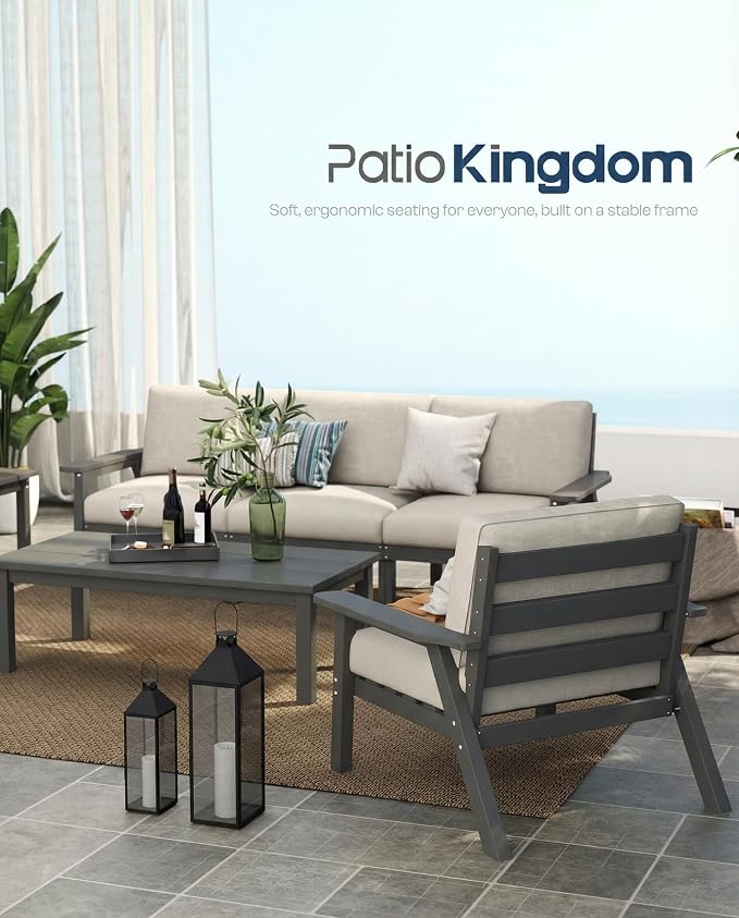 7 Piece Patio Conversation Sets, Outdoor Couch - Image 9