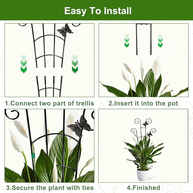 COOMIN 30'' Monstera Plant Support Outdoor, Metal Expandable Plant Supports - Image 5