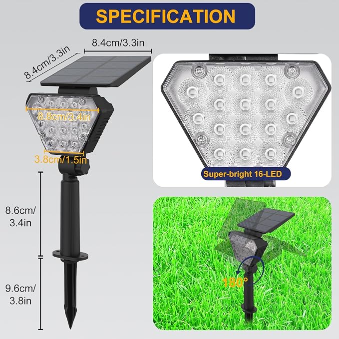 T-SUN Solar Spotlights Outdoor, Color Changing Landscape Lights, Halloween - Image 7
