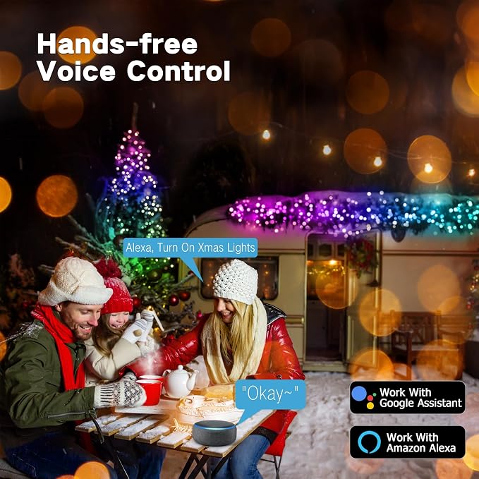 Brizled Pro Smart Christmas Lights, 66ft 200 LED WiFi Christmas Tree Lights - Image 6