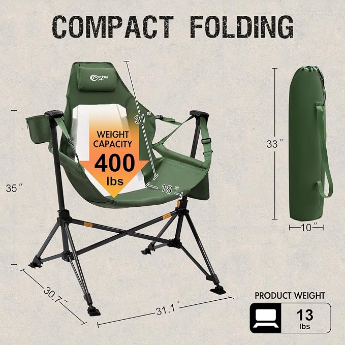 Portal Hammock Camping Chair, Portable Outdoor Swinging Chairs - Image 3